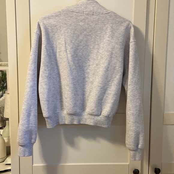 Light grey cropped quarter zip. - Picture 2 of 2